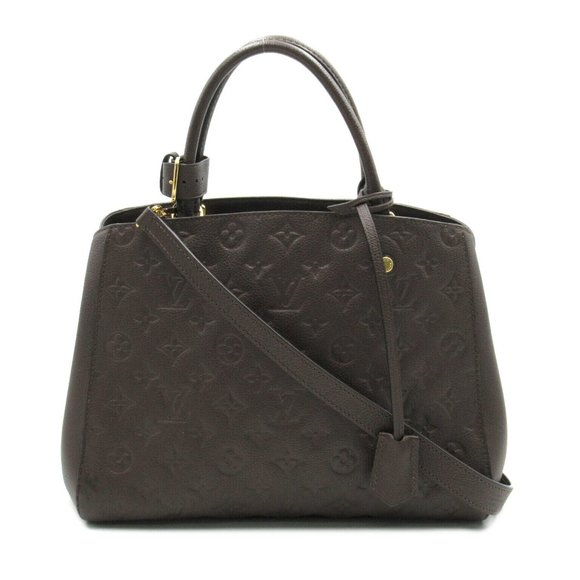 Montaigne MM Empreinte Leather Black Shoulder Handbag - Picture 1 of 8